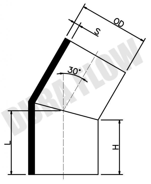 HDPE 30D ELBOW-B/W