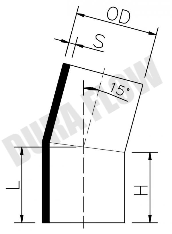 HDPE 15D ELBOW-B/W