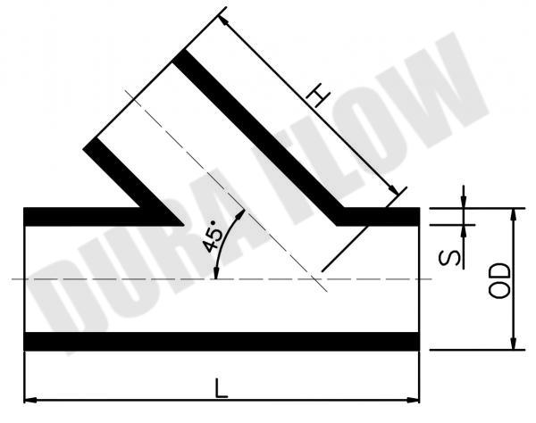 HDPE 45D Y-TEE(B/W)