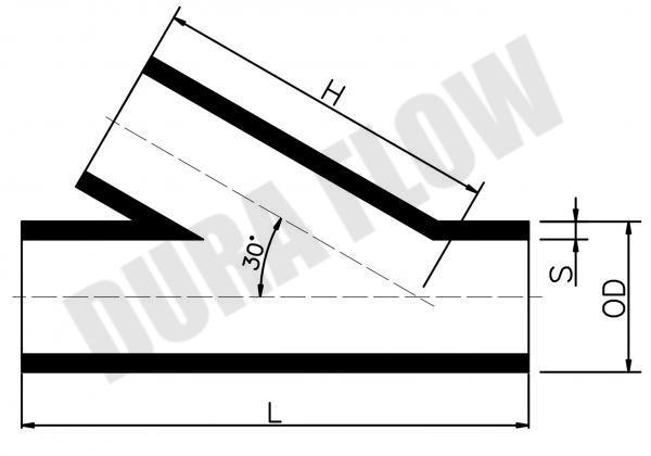 HDPE 30D Y-TEE(B/W)