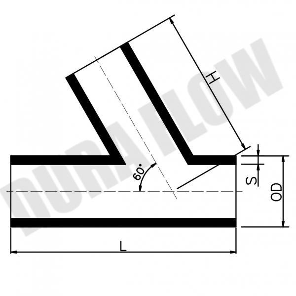 HDPE 60D Y-TEE(B/W)