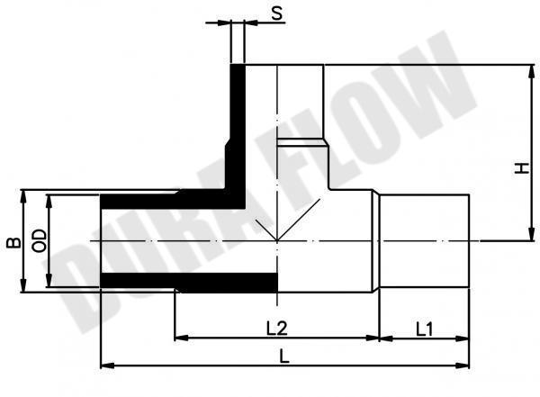 HDPE TEE-B/W