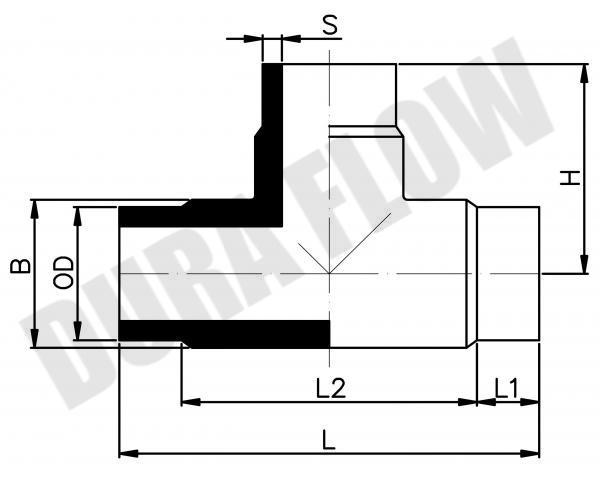 HDPE TEE-B/W